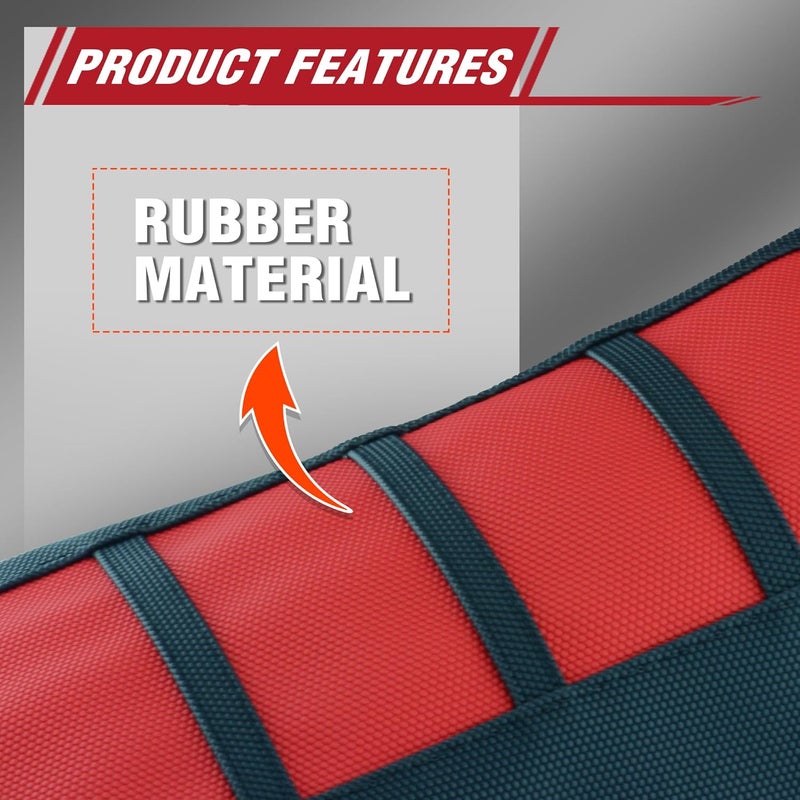 fewfuss Gripper Rubber Dirt Bike Seat Cover - Universal Soft Seat Cover for Most Dirt Bike Motorcycle Red - Image 2